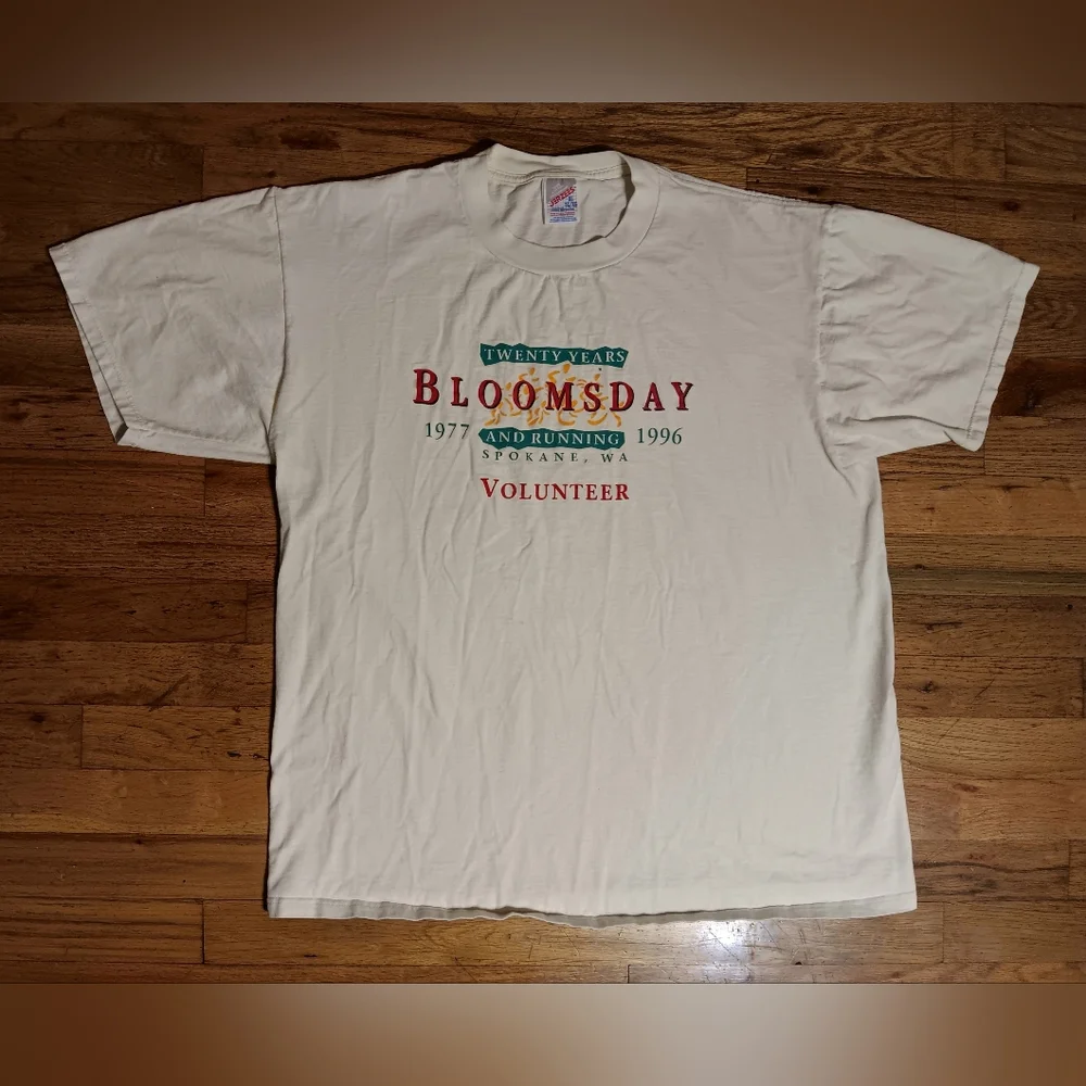 vintage Bloomsday 1977-1996 20th Anniversary t-shirt running marathon volunteer - Picture 2 of 4